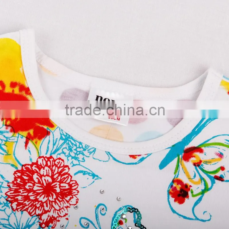 (K3750) 2 colors girls t shirts Nova kids wear stock available children clothes on promotion kids tshirts