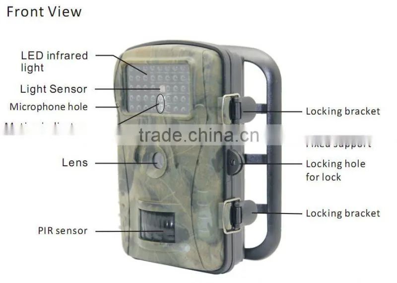 Waterproof 1080P Full HD 120 degrees Wild Hunting Trail Camera bulit-in 42pcs IR 850nm/940nm LED for 20m night time vision