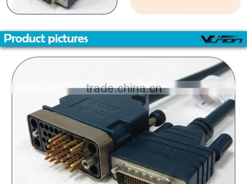 25ft Cisco Compatible DTE V.35 LFH60M-V.35M Cable Functionality equivalent to Cisco part number CAB-V35MT