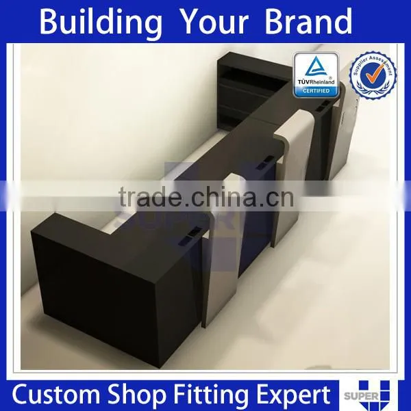 OEM/ODM clothes shop cashier front counter desk curved counter