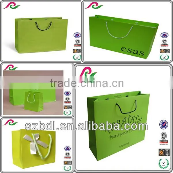 2016 new design promotional cheap printing shopping paper bag