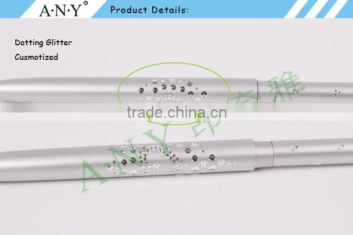ANY Nail Art Crystal UV Gel Builder Using Metal Handle Flat Nail Brush UV Gel Beauty
