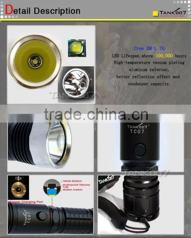bailong led torch led rechargeable torch 1000 lumens led flashlight torch