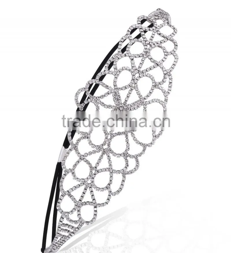 Women Fashion Rhinestone Crystal Head Chain Jewelry Headband Headpiece Hair band