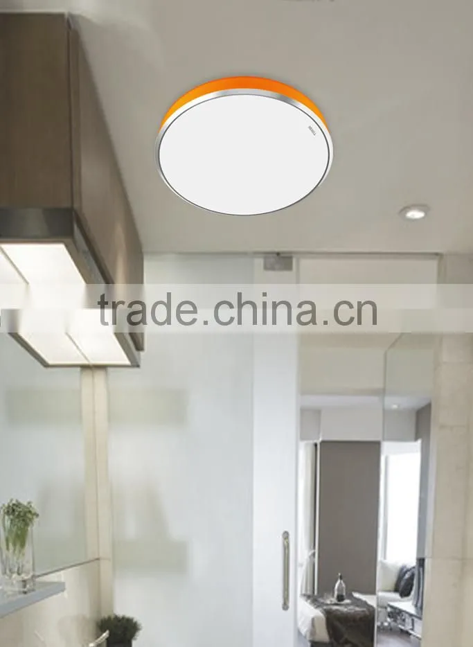 TIWIN 2015 High quality Energy Saving Red 15w 6000k Cool white Plastic Round led bedroom ceiling light