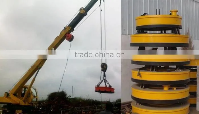 High efficient crane lifting magnet, electromagnetic crane machine
