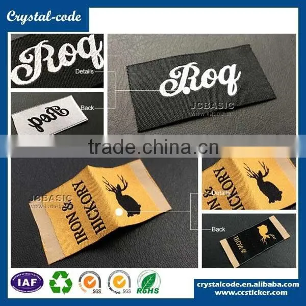 Hot selling main neck clothing size double-sided adhesive woven sticker