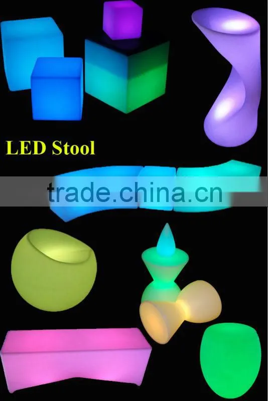 LED glow stool/remote control led bar stool