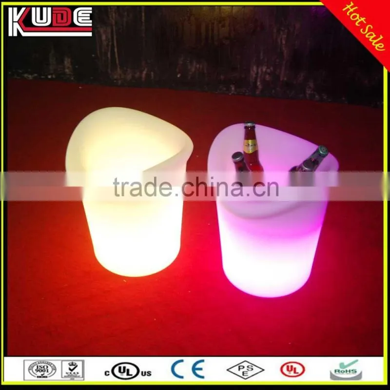Best selling Durable Plastic LED wine Ice Bucket, LED flashing Ice Bucket, LED Lighted Ice Bucket