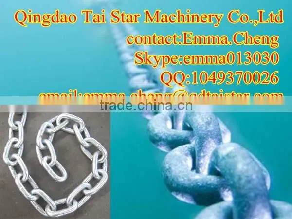 black marine stud chain mooring anchor chain