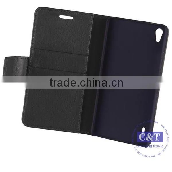 C&T Fashion new product customized flip case for huawei p7