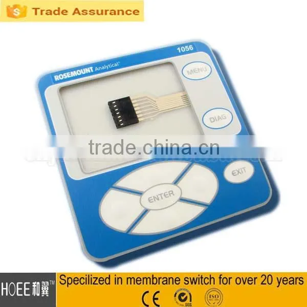 China Custom High Quality Screen Printing Touch Membrane Keypad Switch for telecommunication equipment