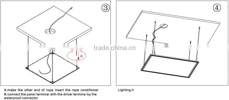 Easy installation wire 5 years CE ROHS VDE led panel 62x62