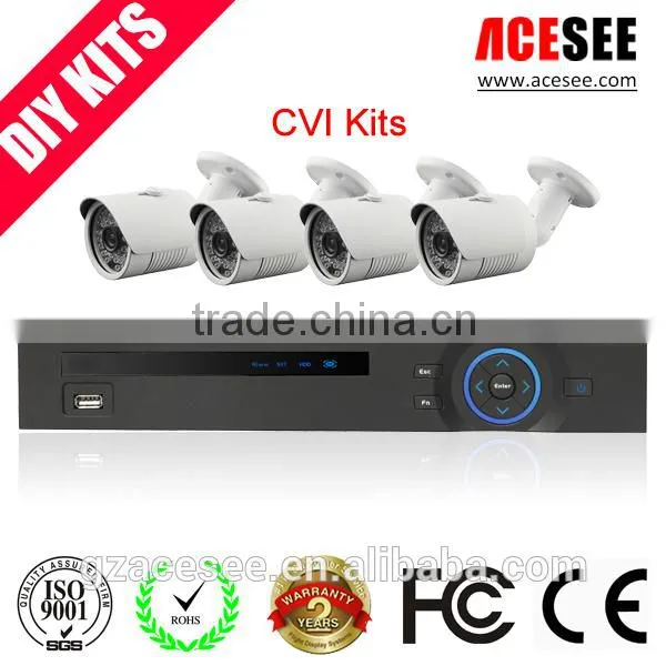 ACESEE 4CH HD CVR CVI DVR Kit With HD CVI Camera