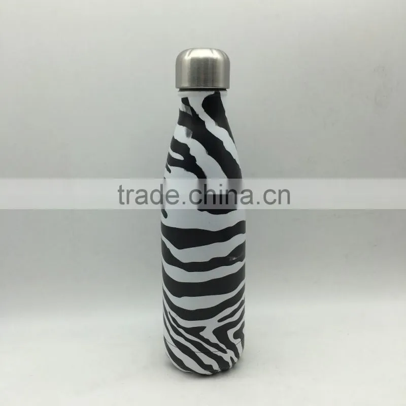 500ml Stainless steel bottle insulated bottle/ vacuum water drinking bottle black air transfer