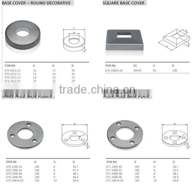 304, 316 Stainless steel Cover decorative cover