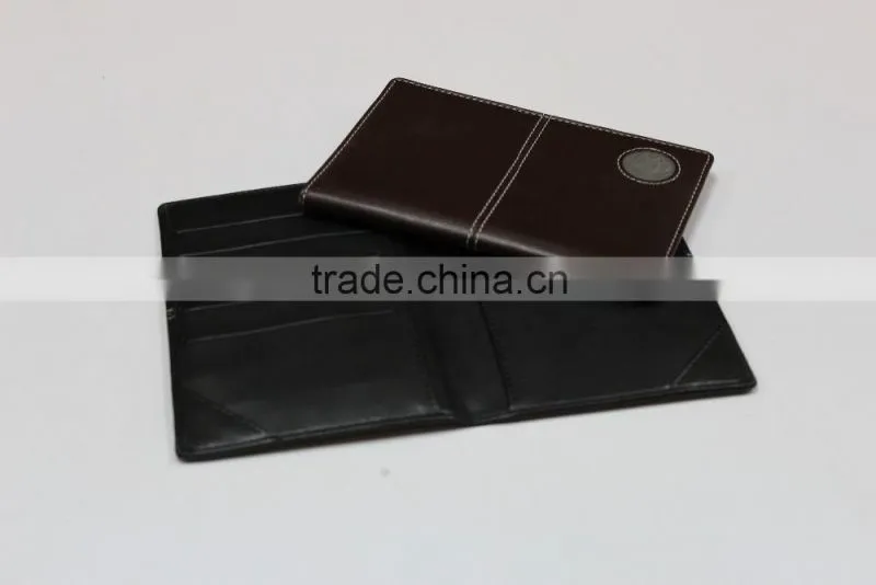 Dongguan factory direct custom High-quality leather passport holder with Multi-function pocket and Customized Logo