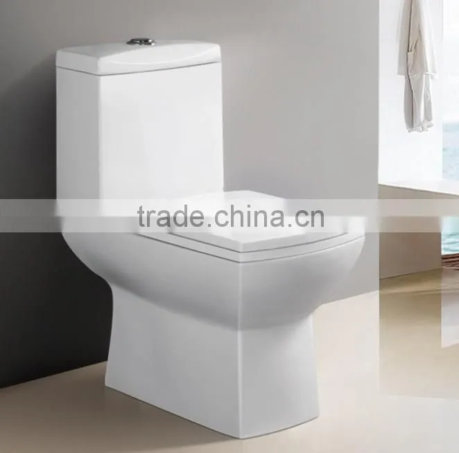 Big pipe PP material seat cover wc toilet with strong water flush and no block