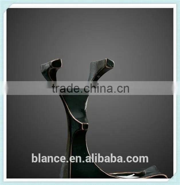 resin animal shape candle holder black deer candle holder with deer shape candle stick