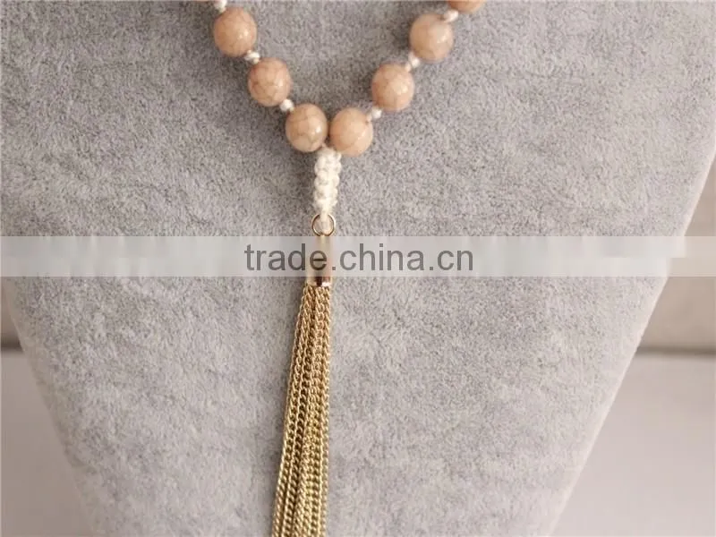 Hot selling fashion design acrylic beads necklace women necklace jewerly