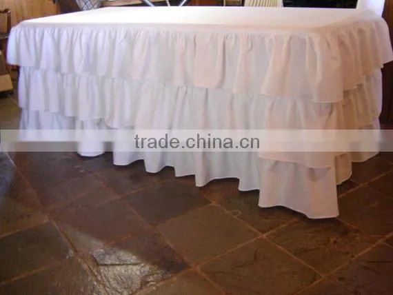 Cheap Price Polyester Table Skirt For Wedding