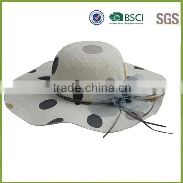Flower Decorated Straw Hat Paper Straw Women Summer Hat