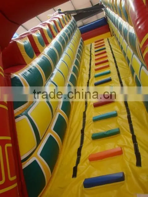 2016 popular outdoor inflatable slide bouncer small obstacle slide