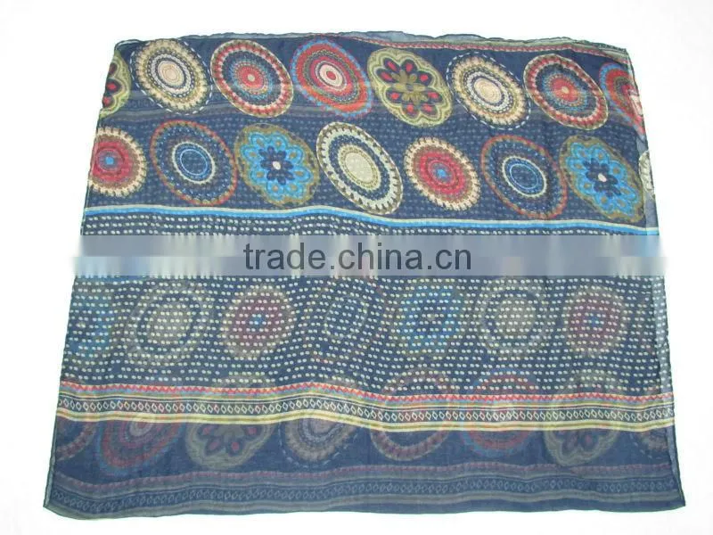 Printed dot scarf,Polyester yarn scarf,Decorated scarfs