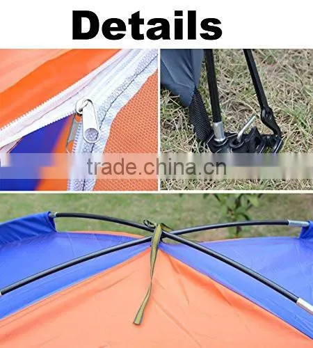 Two man fiberglass pole rain protection tent