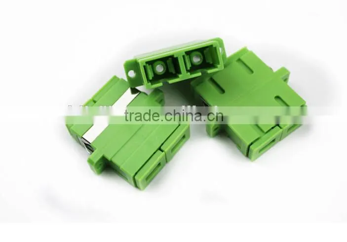 China manufacture SC/APC duplex fiber optic adapter ,duplex SC APC fiber optic adapter/coupler