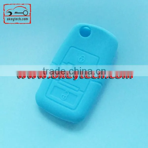 Okeytech silicone remote key cover VW 3 buttons silicone car key cover for silicone key cover