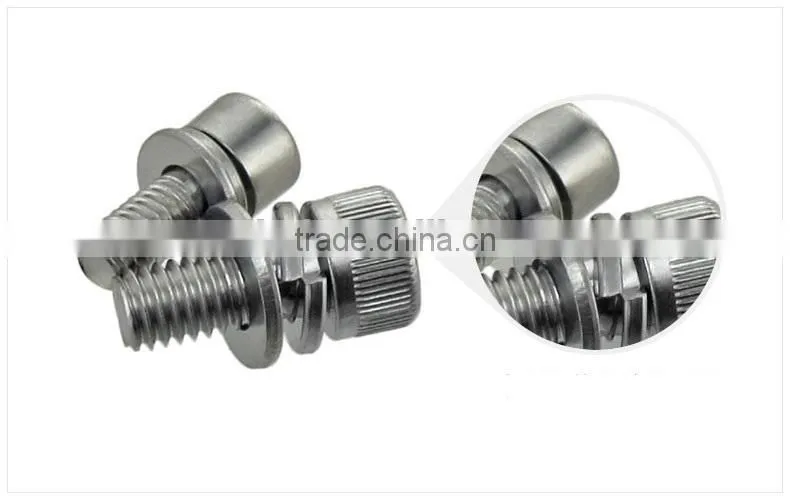 ISO4762 Hex Bolt With Flat Gasket and Spring Washer