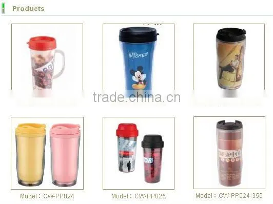 double wall Plastic travel Mug