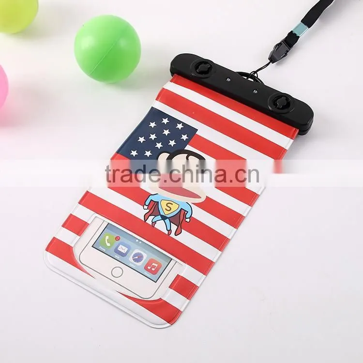 2016 new arrival Swimming drifting sea mobile phone silica gel compass waterproof bag