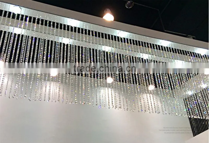 Shinny & clear crystal glass beads for home curtain decoration