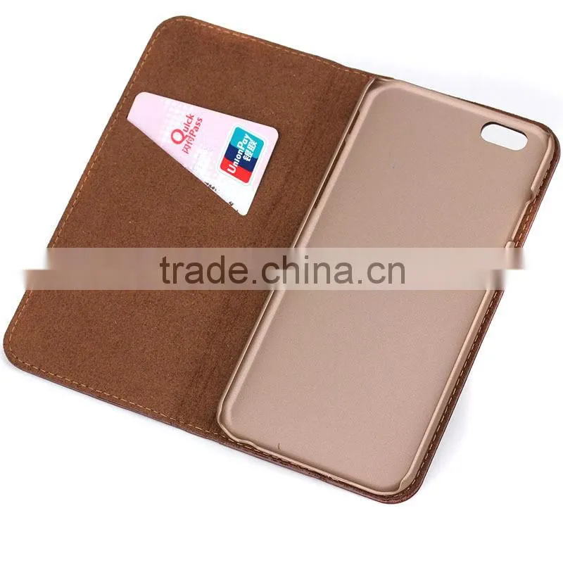 Hot Product OEM For Iphone 6 Luxury Real Leather Case