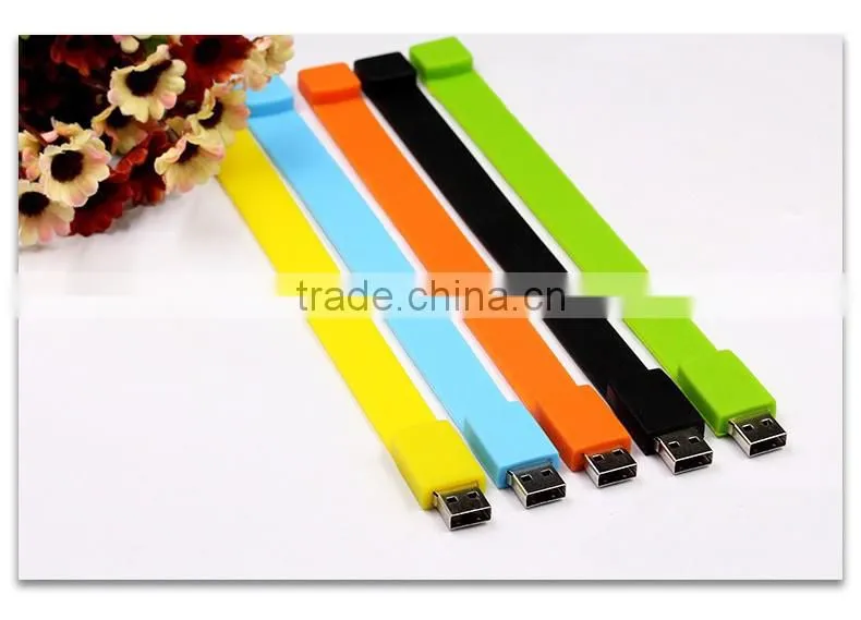 Wholesale Cheap Price Bulk Silicone USB Flash Drive Bracelet Free Sample