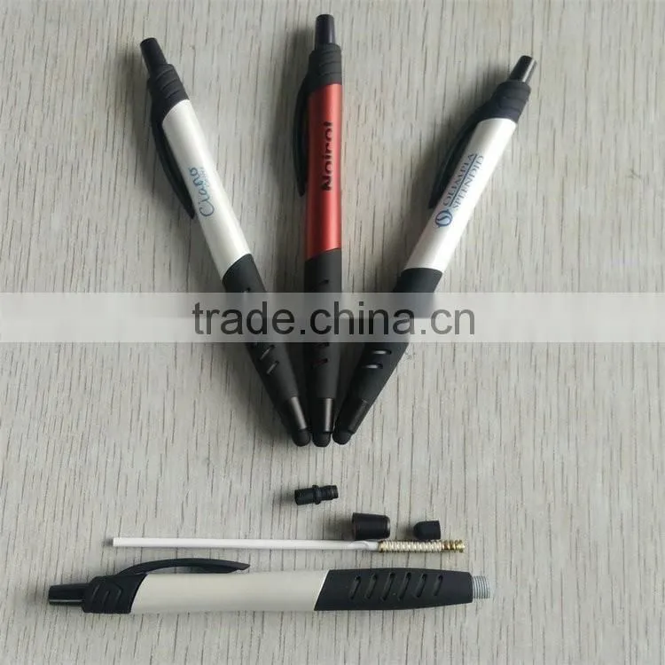 Innovative products black clip, plunger, grip and neb click simple stylus pen