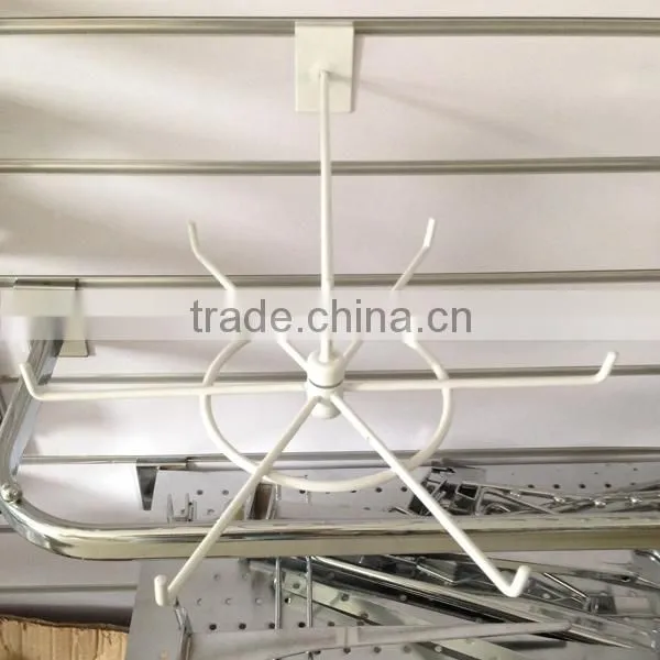 Metel rotatable jewelry display rack for slatwall