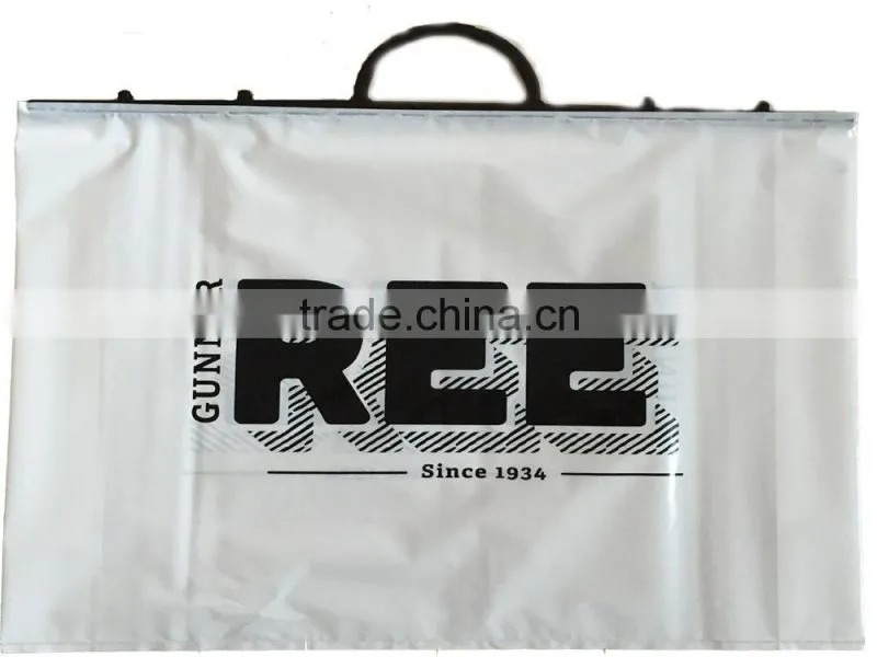 plastic shopping bag with hanger manufacturer