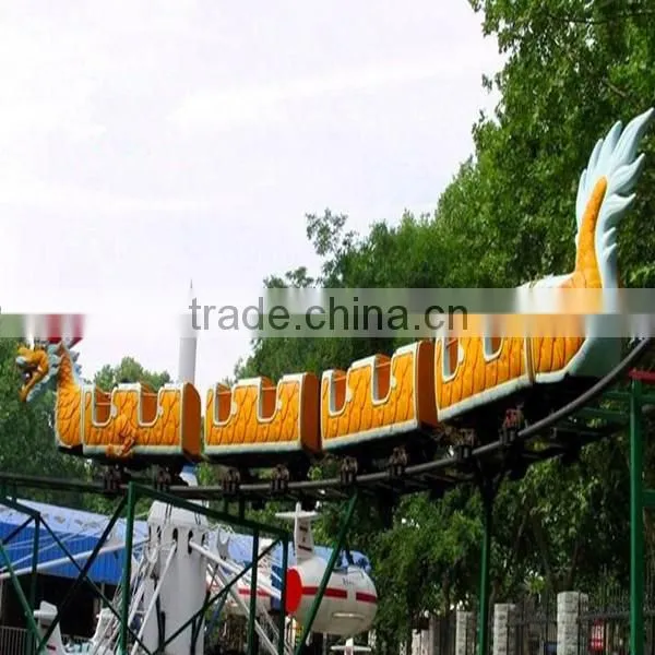 China factory fun park rides cheap roller coaster slide dragon for sale amusement games