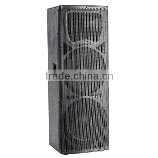 wooden audio speaker double 15'' woofer DJ sound box live concert speaker