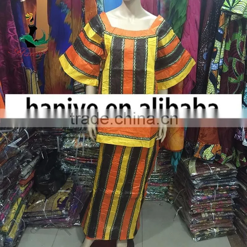 African bazin embroidery design dress 3XL blue high quality bazin rich clothes