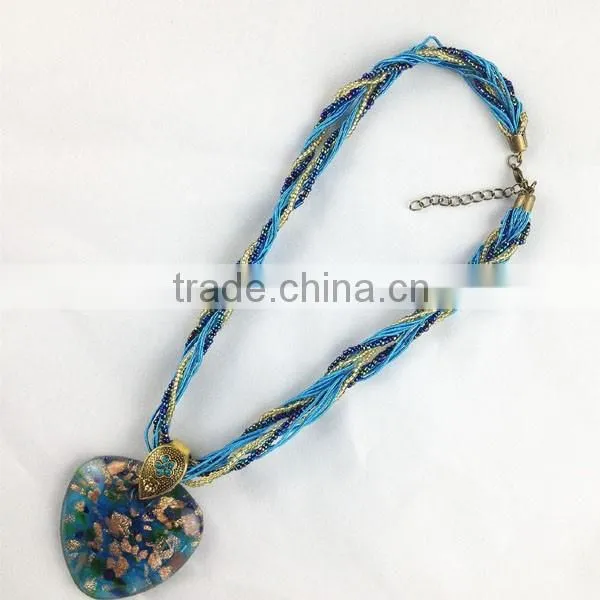 European Fashion Women Glass Necklace 2016
