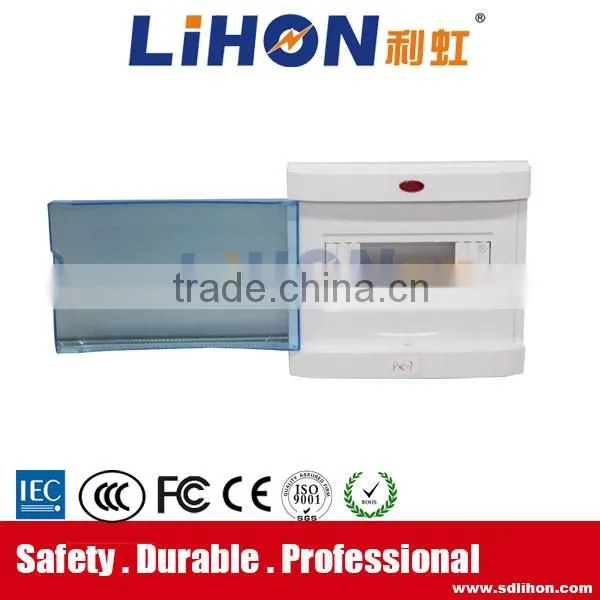 large inner white plastic wall mount distribution box with copper terminal
