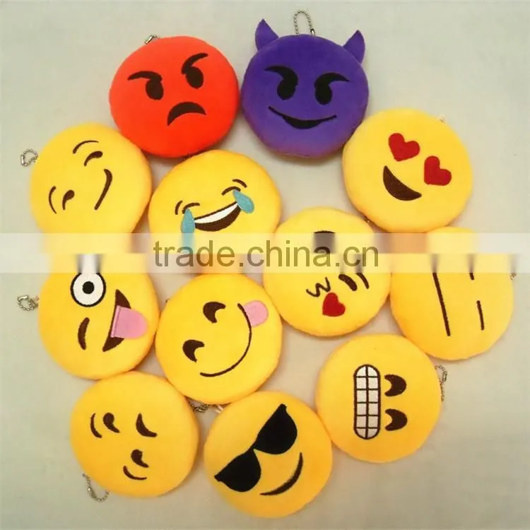 Manufacturer selling 4" Emoji plush toys hanging pendant ornament