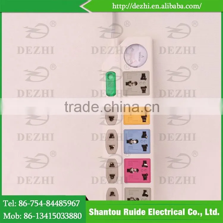 multi switch socket , electrical socket with voltmeter , extension outlet