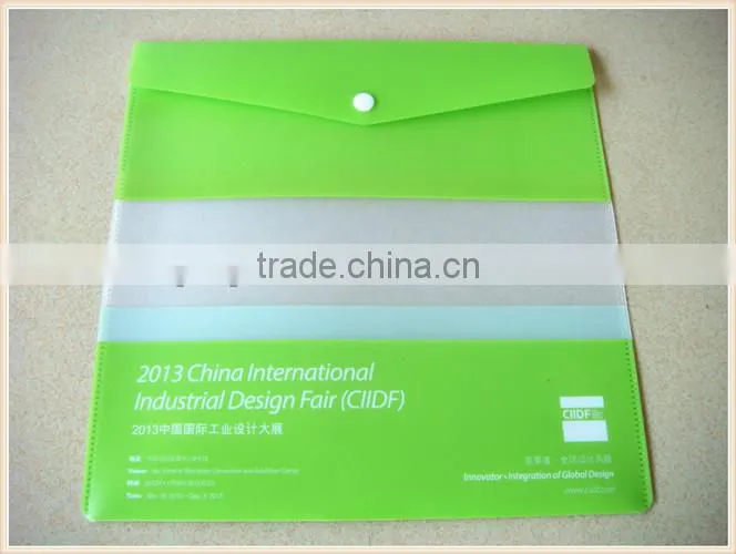 Customized design A4 hardcover plastic pockets file folder