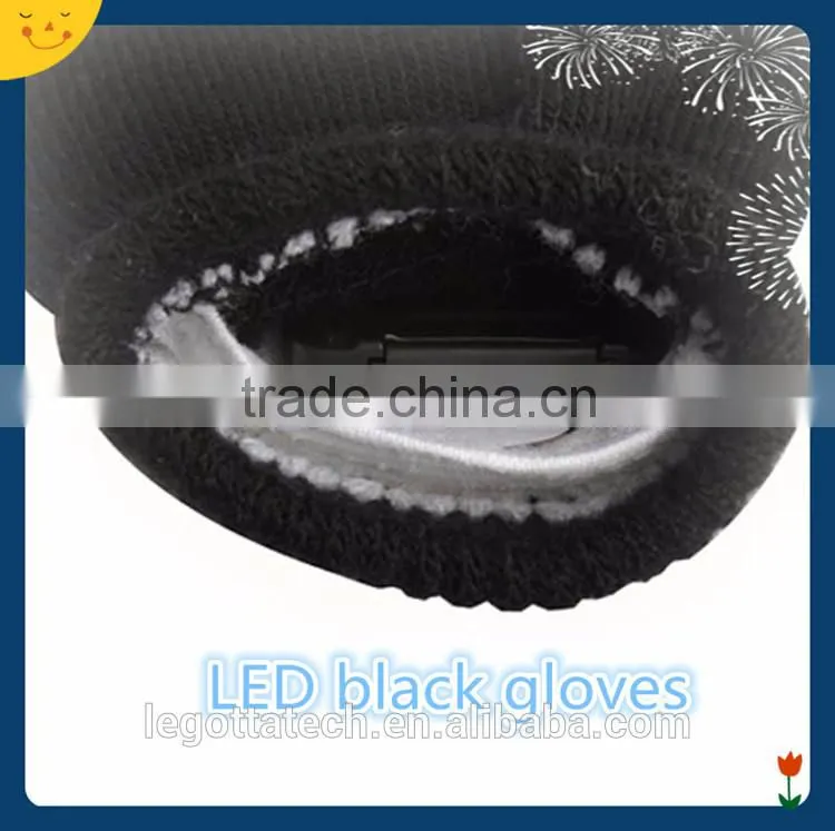 Best selling newest hight quality winter electical fashing lighting colorful laser gloves