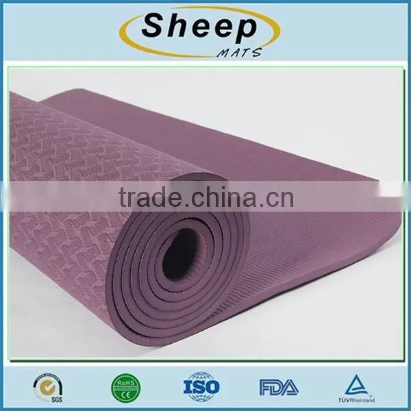 Exercise printed eco friendly waterproof tpe non-slip yoga mat roll